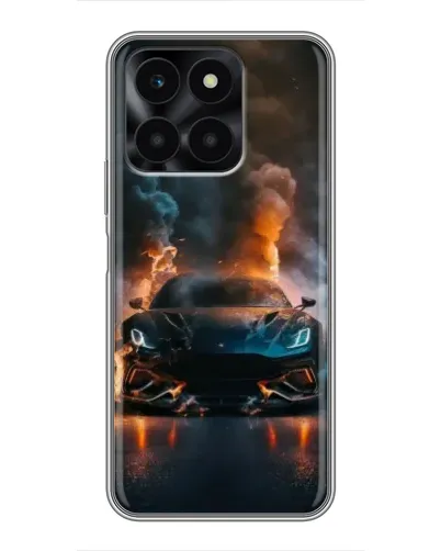 Чехол для Huawei Honor X6a с картинкой «Lamborghini дымная эстетика»