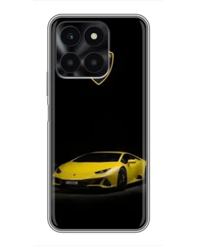 Чехол для Huawei Honor X6a с картинкой «Lamborghini желтый акцент»