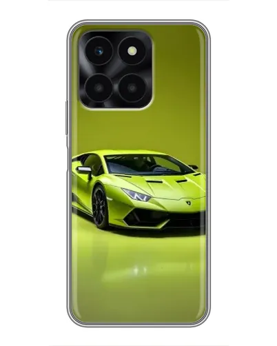 Чехол для Huawei Honor X6a с картинкой «Салатовый Lamborghini Huracan»