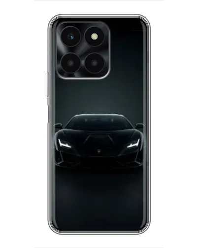 Чехол для Huawei Honor X6a с картинкой «Черный Lamborghini Aventador»