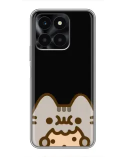 Чехол для Huawei Honor X6a с картинкой «Пушин на черном»