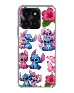 Чехол для Huawei Honor X6a с картинкой «Стикеры Stitch и Angel»