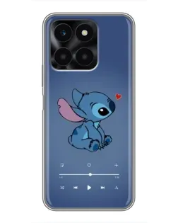 Чехол для Huawei Honor X6a с картинкой «Музыкальный Stitch»