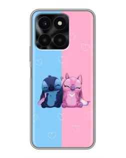 Чехол для Huawei Honor X6a с картинкой «Stitch и Angel Love»