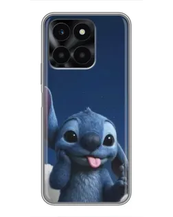 Чехол для Huawei Honor X6a с картинкой «Стич в облаках»