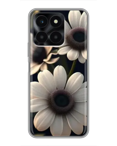 Чехол для Huawei Honor X6a с картинкой «Белые маргаритки макро»