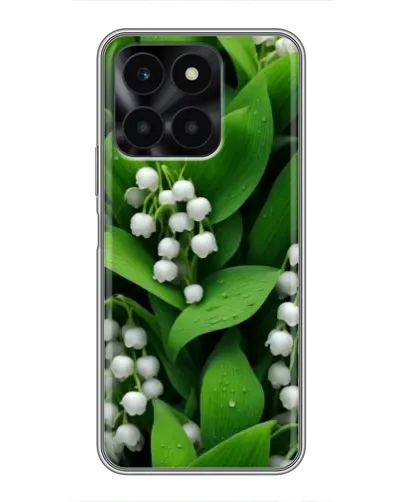 Чехол для Huawei Honor X6a с картинкой «Ландыши в зелени»