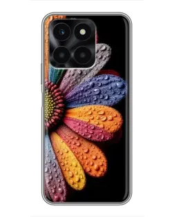 Чехол для Huawei Honor X6a с картинкой «Радужный цветок»
