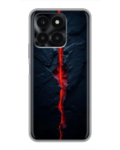 Чехол для Huawei Honor X6a с картинкой «Kрасная лавовая трещина»