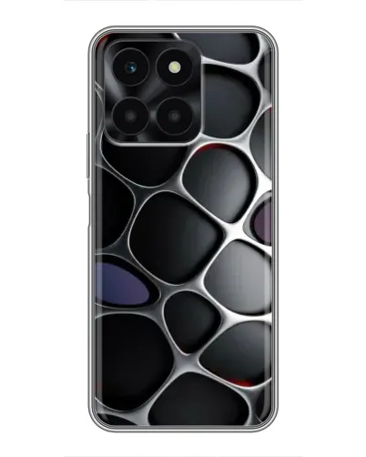 Чехол для Huawei Honor X6a с картинкой «Объемная темная решетка»