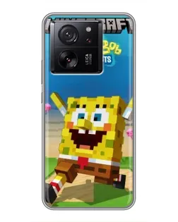 Чохол для Huawei Honor X6b з картинкою «Губка Боб Minecraft»