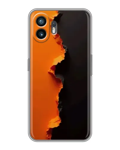 Чехол для Huawei Honor X6e с картинкой «Оранжевый разлом»