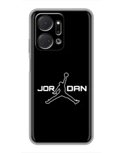 Чехол для Huawei Honor X7a с картинкой «Nike Pink Swirl»