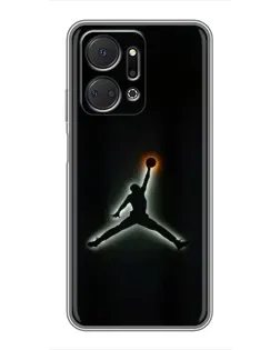 Чехол для Huawei Honor X7a с картинкой «Jordan Gradient Logo»
