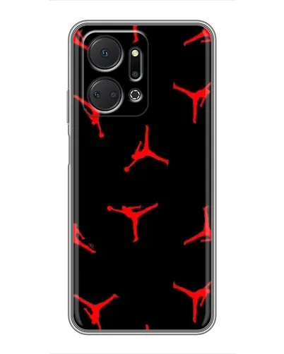 Чехол для Huawei Honor X7a с картинкой «Jordan Red Pattern»