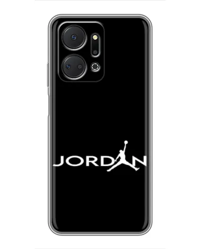 Чехол для Huawei Honor X7a с картинкой «Jordan White Logo»