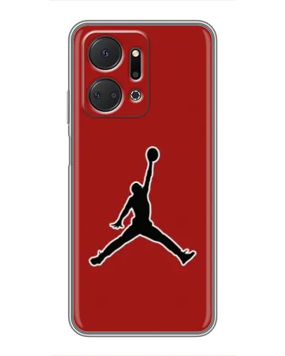 Чехол для Huawei Honor X7a с картинкой «Jordan Red Back»