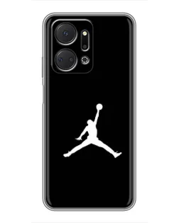 Чехол для Huawei Honor X7a с картинкой «Jordan Silhouette»