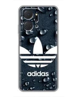 Чехол для Huawei Honor X7a с картинкой «Adidas Trefoil Blue»