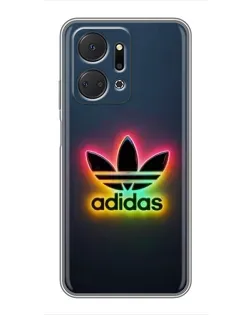 Чехол для Huawei Honor X7a с картинкой «Неоновый Adidas»