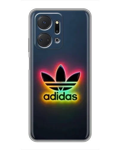 Чехол для Huawei Honor X7a с картинкой «Неоновый Adidas»