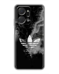 Чехол для Huawei Honor X7a с картинкой «Абстрактный дым Adidas»