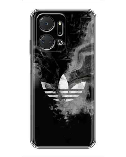 Чехол для Huawei Honor X7a с картинкой «Абстрактный дым Adidas»