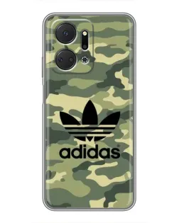 Чехол для Huawei Honor X7a с картинкой «Милитари стиль Adidas»