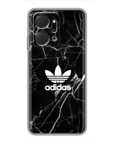 Чехол для Huawei Honor X7a с картинкой «Белый мрамор Adidas»