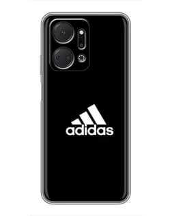 Чехол для Huawei Honor X7a с картинкой «Черная классика Adidas»