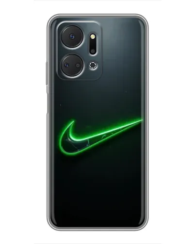 Чехол для Huawei Honor X7a с картинкой «Неоновый контур Nike»
