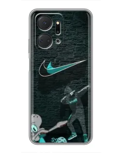 Чехол для Huawei Honor X7a с картинкой «Спортивный арт Nike»