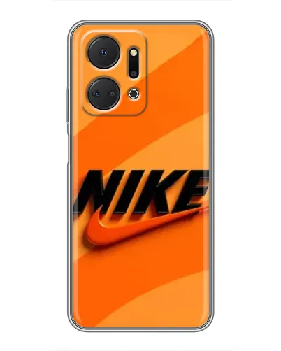 Чехол для Huawei Honor X7a с картинкой «Оранжевый драйв Nike»