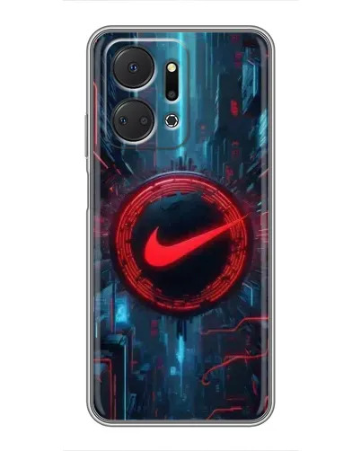 Чехол для Huawei Honor X7a с картинкой «Техногенный стиль Nike»