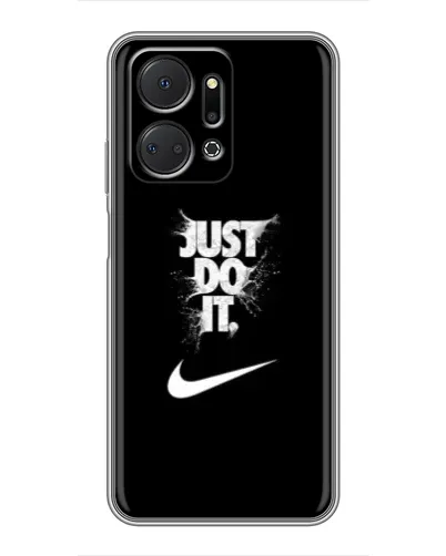 Чехол для Huawei Honor X7a с картинкой «Текстовый принт Nike»