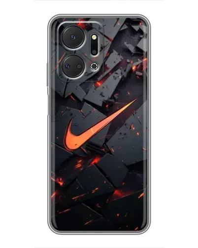 Чехол для Huawei Honor X7a с картинкой «Nike — эффект разломов»