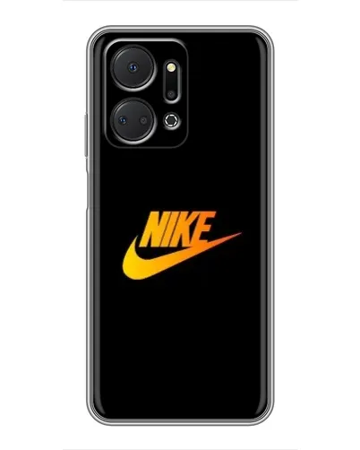 Чехол для Huawei Honor X7a с картинкой «Золотой логотип Nike»