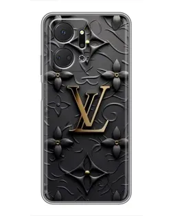 Чехол для Huawei Honor X7a с картинкой «Кожаная текстура LV»
