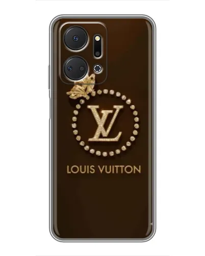 Чехол для Huawei Honor X7a с картинкой «LV — золотая печать»