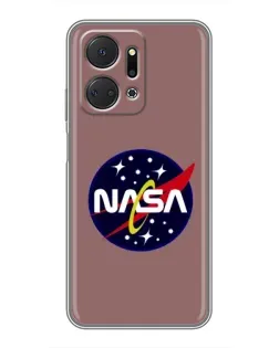 Чехол для Huawei Honor X7a с картинкой «NASA — ретро космос»
