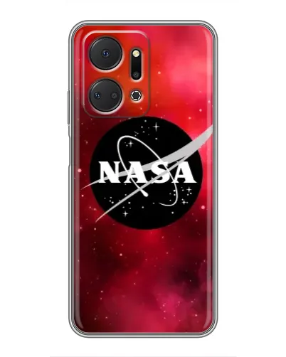 Чехол для Huawei Honor X7a с картинкой «NASA — красная туманность»