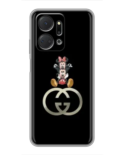 Чехол для Huawei Honor X7a с картинкой «Минни Маус на лого» Чехол для Huawei Honor X7a с картинкой «Минни Маус на лого»