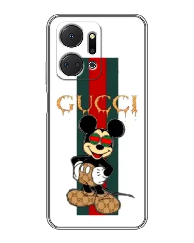 Чехол для Huawei Honor X7a с картинкой «Микки Маус Gucci — полосы» Чехол для Huawei Honor X7a с картинкой «Микки Маус Gucci — полосы»