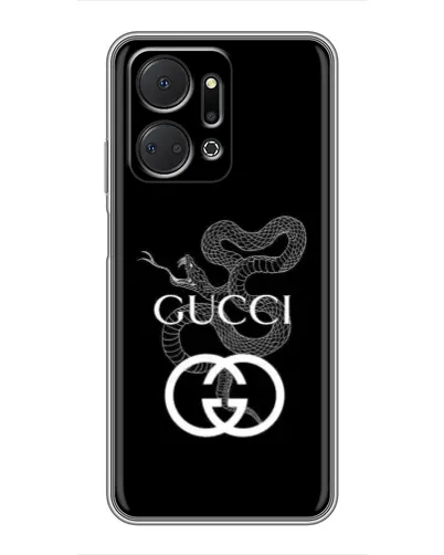 Чехол для Huawei Honor X7a с картинкой «Gucci — серебряная змея» Чехол для Huawei Honor X7a с картинкой «Gucci — серебряная змея»