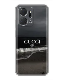 Чехол для Huawei Honor X7a с картинкой «Gucci — морской прибой»