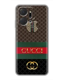 Чехол для Huawei Honor X7a с картинкой «Gucci — брендированный десерт»