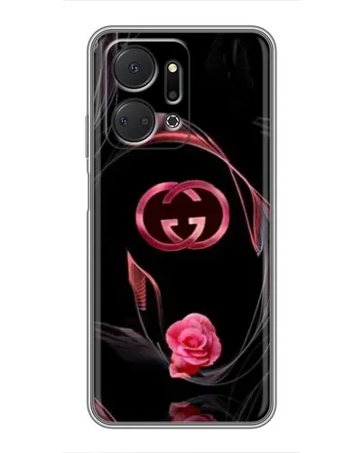 Чехол для Huawei Honor X7a с картинкой «Gucci — неоновая роза» Чехол для Huawei Honor X7a с картинкой «Gucci — неоновая роза»