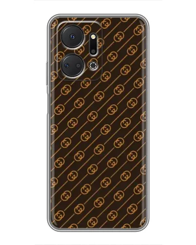 Чехол для Huawei Honor X7a с картинкой «Gucci — золотые диагонали» Чехол для Huawei Honor X7a с картинкой «Gucci — золотые диагонали»