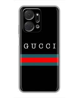 Чехол для Huawei Honor X7a с картинкой «Gucci — красный пояс»
