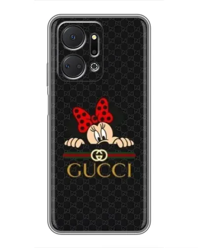 Чехол для Huawei Honor X7a с картинкой «Минни Маус Gucci — черный» Чехол для Huawei Honor X7a с картинкой «Минни Маус Gucci — черный»